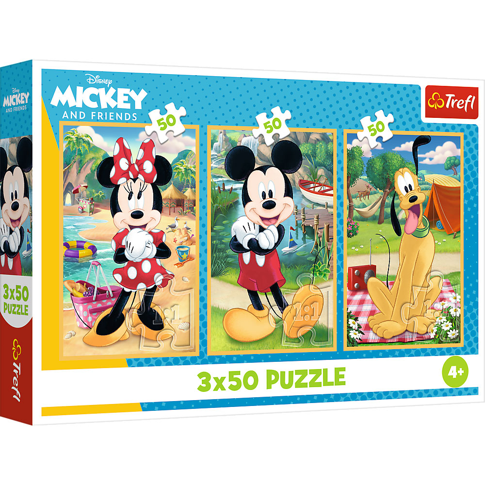 Набор пазлов TREFL Mickey&friends Мышь на празднике 3х50 элементов (5900511348811) Для кого универсально
