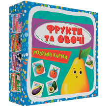 Картки КРИСТАЛ БУК Розумні картки. Фрукти та овочі 30 шт (9789669875464)