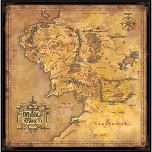 Пазл NOBLE COLLECTION LORD OF THE RINGS Middle-earth Map 1000 ел (NN9472)