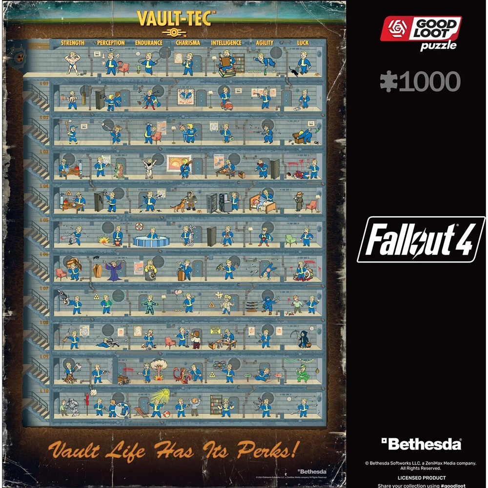 Пазлы GOODLOOT Fallout 4 Perk Poster Puzzles 1000 эл. (5908305247937) Пазлы классический