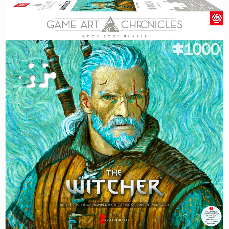 Зовнішній вигляд Пазл GOODLOOT Witcher Geralt of Rivia & Vincent van Gogh 1000 ел (5908305247548)