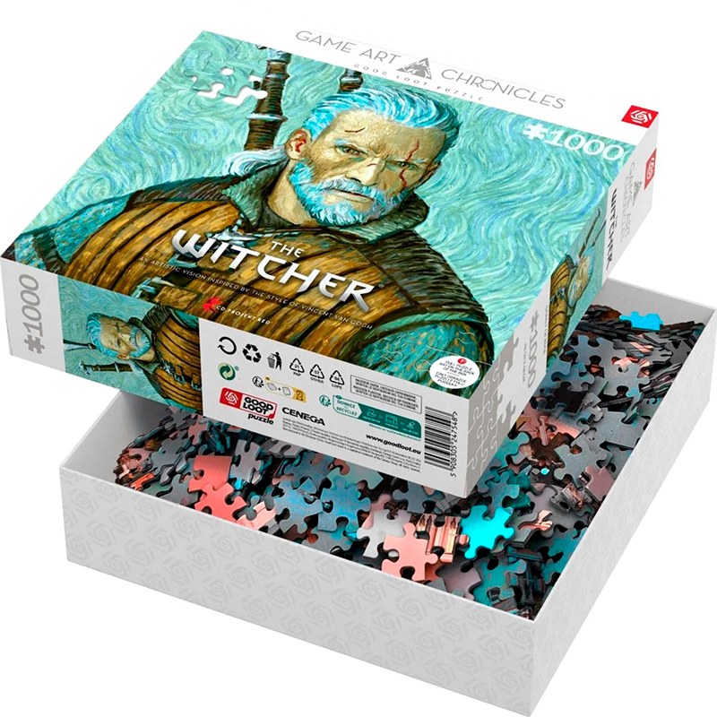 Пазл GOODLOOT Witcher Geralt of Rivia & Vincent van Gogh 1000 ел (5908305247548) Для кого універсально
