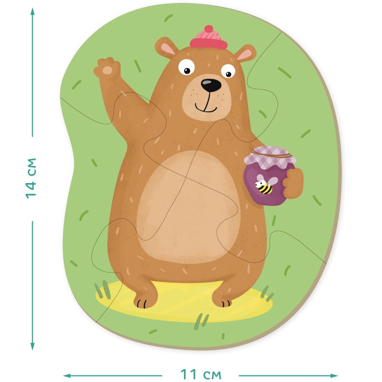 Пазл DODO Лісові тварини 6 в 1 (300195) Пазли класичний