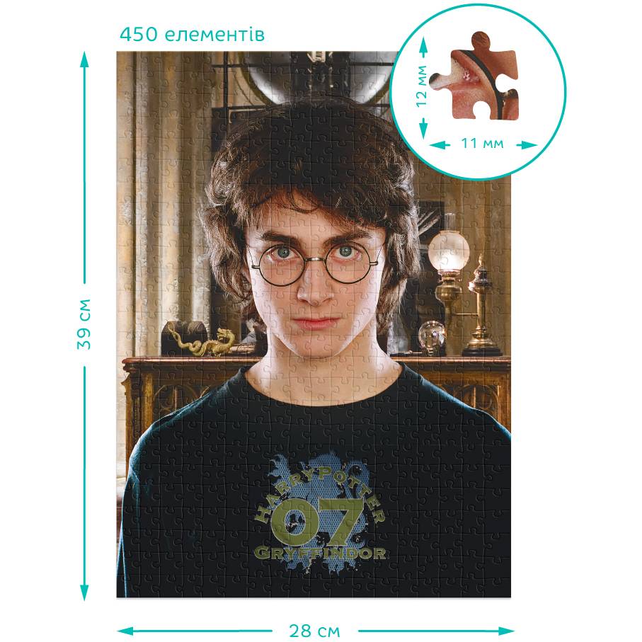 Пазл DODO Hard-M Harry Potter Портрет Гаррі 450 ел (200576) Тематика пазла кіно