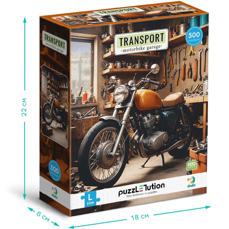 Пазл DODO Medium-L Транспорт Мотоциклетный гараж 500 эл (300651) Пазлы классический