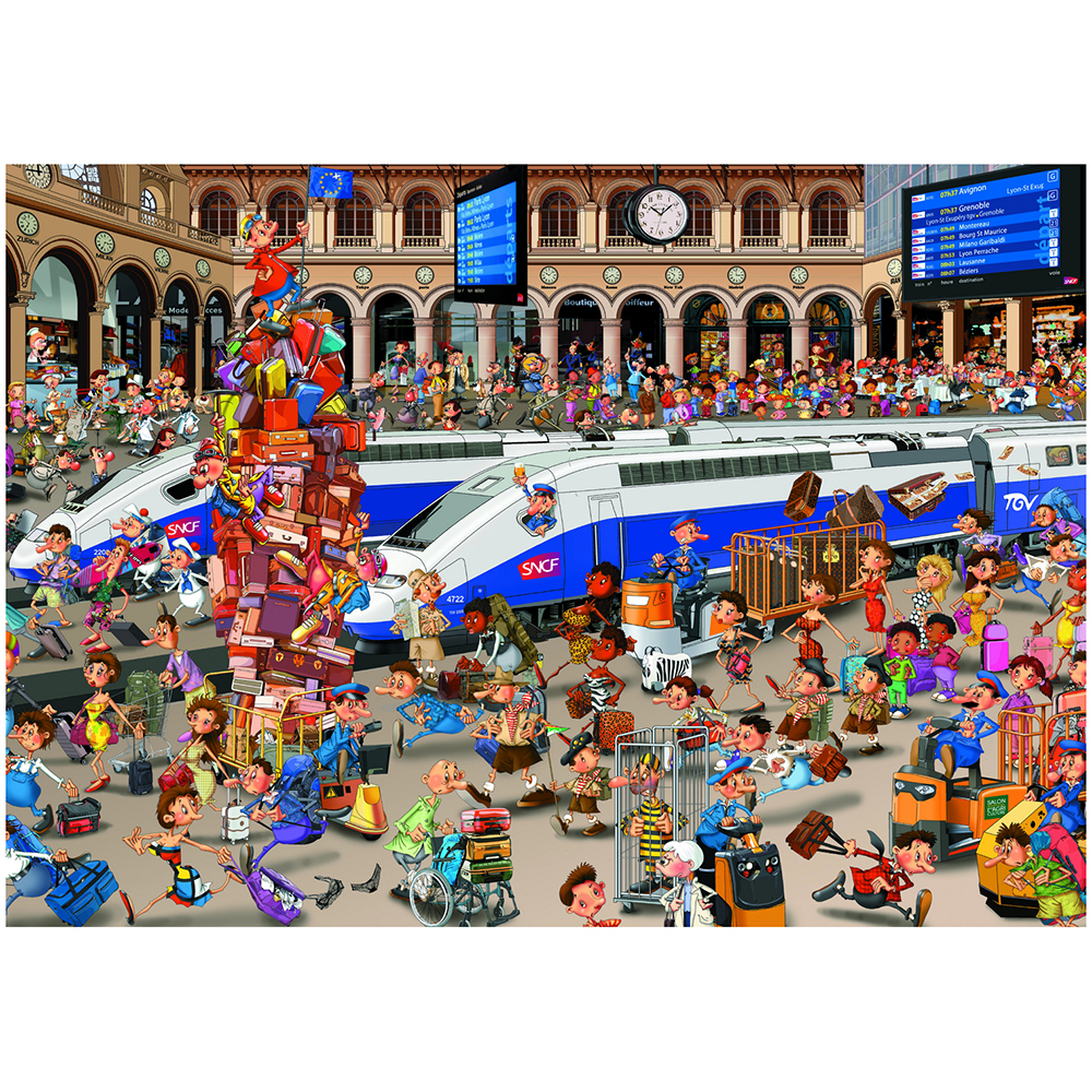 Пазл PIATNIK Залізничний вокзал 1000 ел (PT-556746) Пазл PIATNIK Залізничний вокзал 1000 ел (PT-556746) Для кого універсально