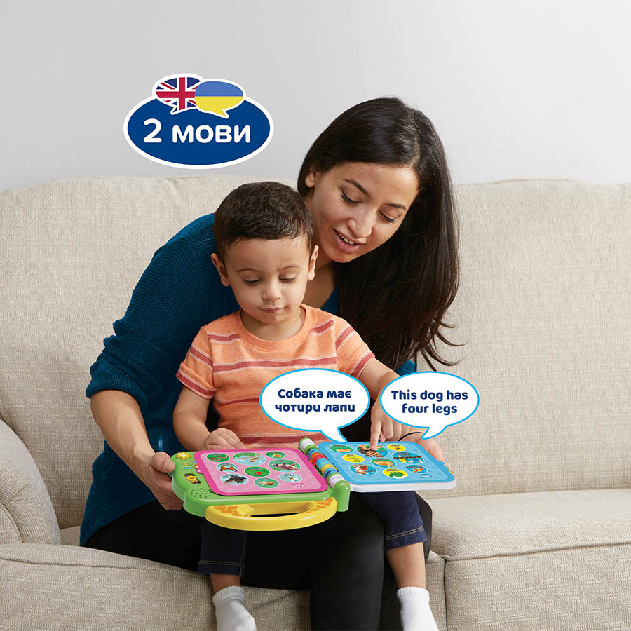 Розвиваюча іграшка VTECH Англо-український словничок - 100 тварин (80-609576) Для кого універсально