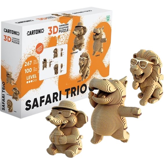 Обзор 3D пазл CARTONIC SAFARI TRIO 276 эл (CARTTRIOSAF)