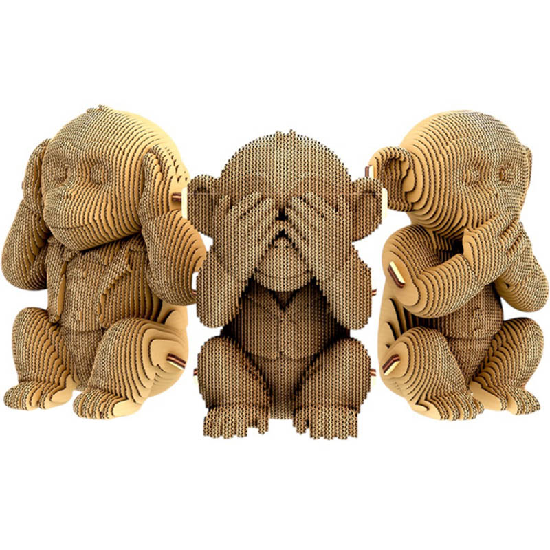 3D пазл CARTONIC 3D Puzzle Monkeys Trio (CARTTRIOMONK)