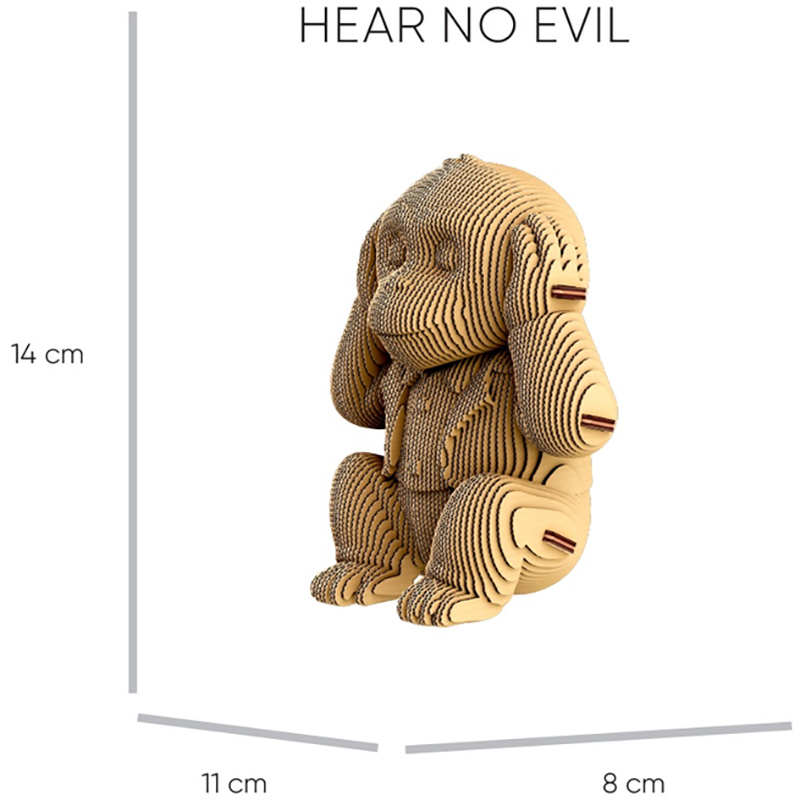 3D пазл CARTONIC 3D Puzzle Monkeys Trio (CARTTRIOMONK) Тематика пазла животные