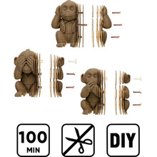 3D пазл CARTONIC 3D Puzzle Monkeys Trio (CARTTRIOMONK)