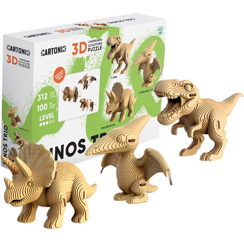Обзор 3D пазл CARTONIC 3D Puzzle Dinos Trio (CARTTRIODINO)