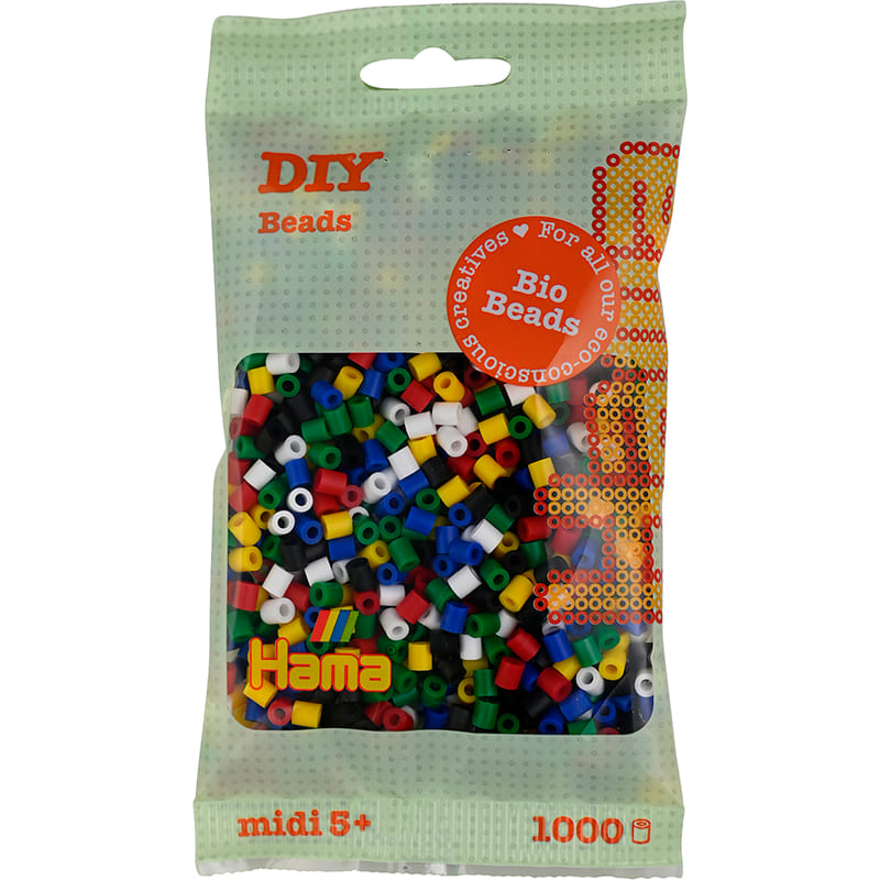 Мозаїка HAMA MIDI 1000 шт 6 кольорів (HM-190-198)