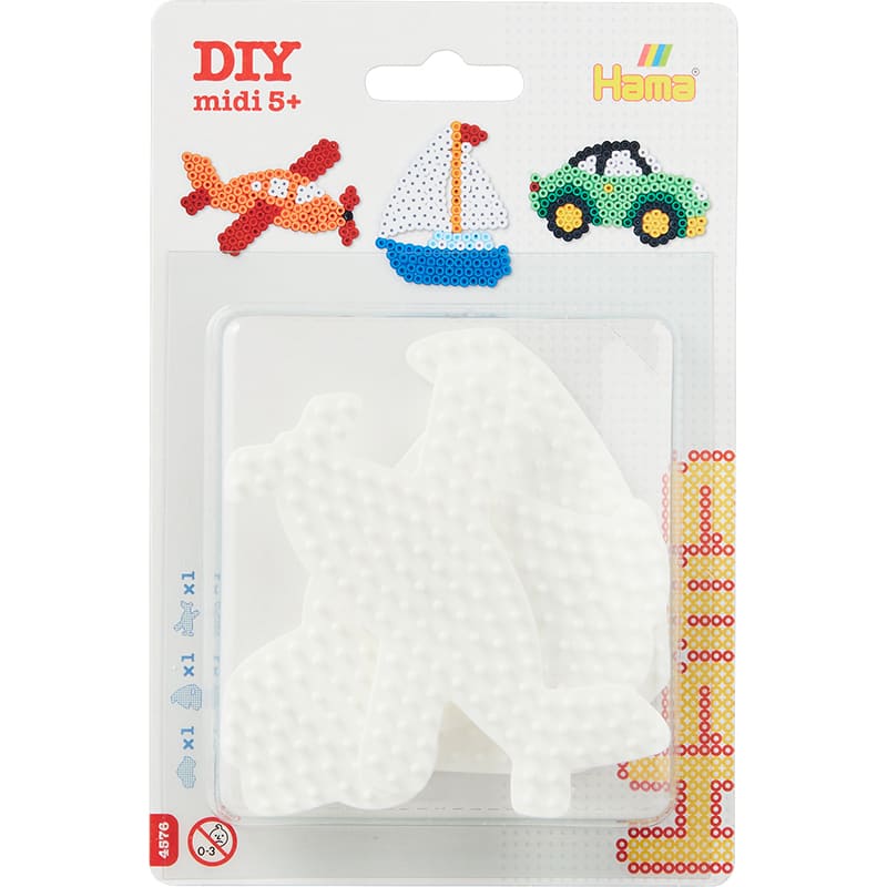 Набор полей для термомозаики HAMA MIDI Автомобиль Парусник Самолет 3 шт (HM-4576)