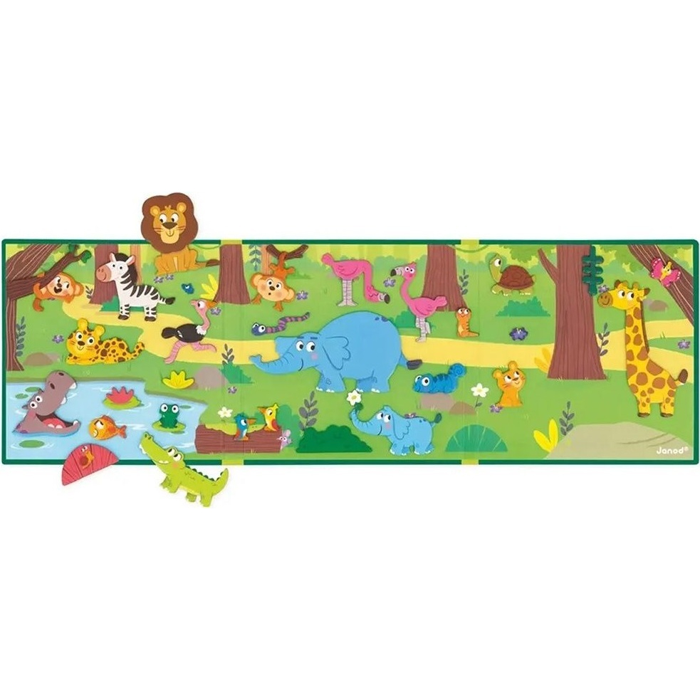 Фото 4 Магнитная книга JANOD Африканские животные (J05456)