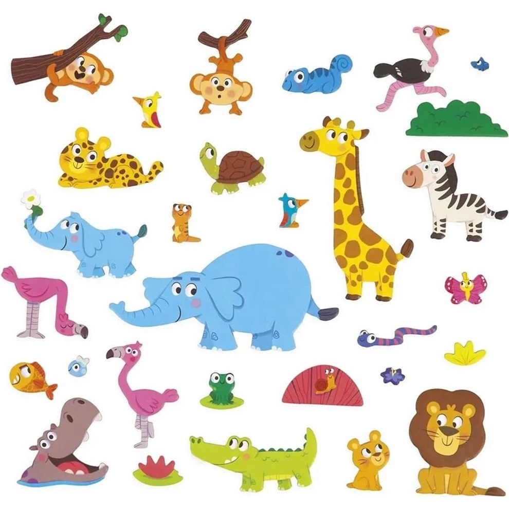 Магнитная книга JANOD Африканские животные (J05456) Для кого универсально