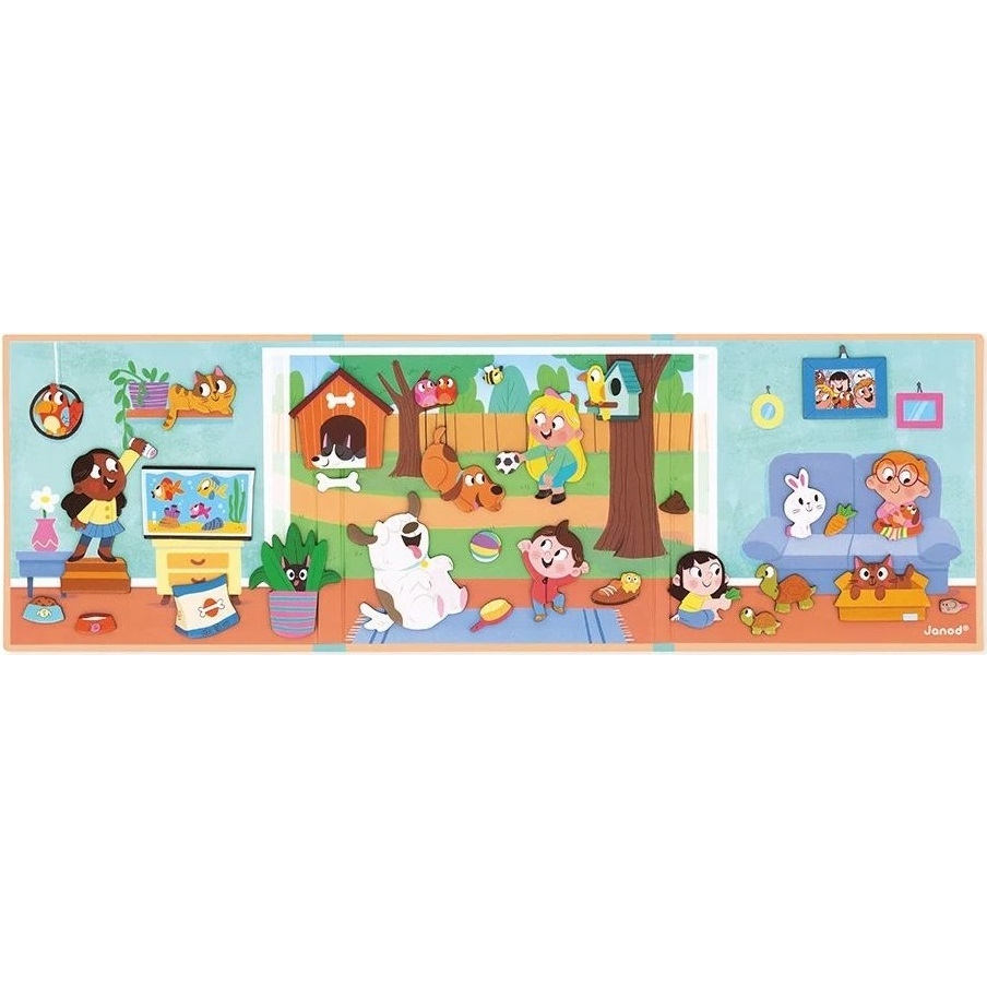 Внешний вид Магнитная книга JANOD Домашние животные (J05457)