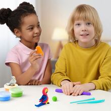 Набір для ліплення ЛІПАКА Птахи: Папуга ара, фазан, голуб (60025-UA01)