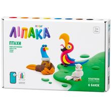 Набір для ліплення ЛІПАКА Птахи: Папуга ара, фазан, голуб (60025-UA01)