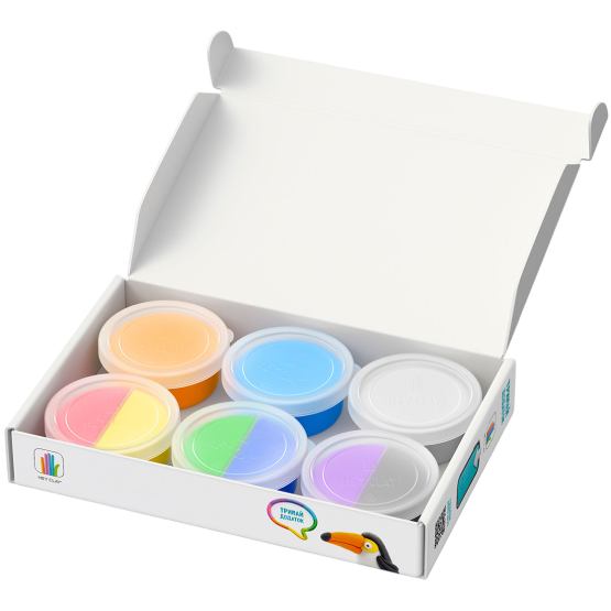 Набір для ліплення ЛІПАКА Птахи: Пінгвін, павич, тукан (60026-UA01) Додатково Ви зможете зліпити 3 кумедних пташок. Пластилін твердне на повітрі за 24 години, після чого можна грати створеними фігурками