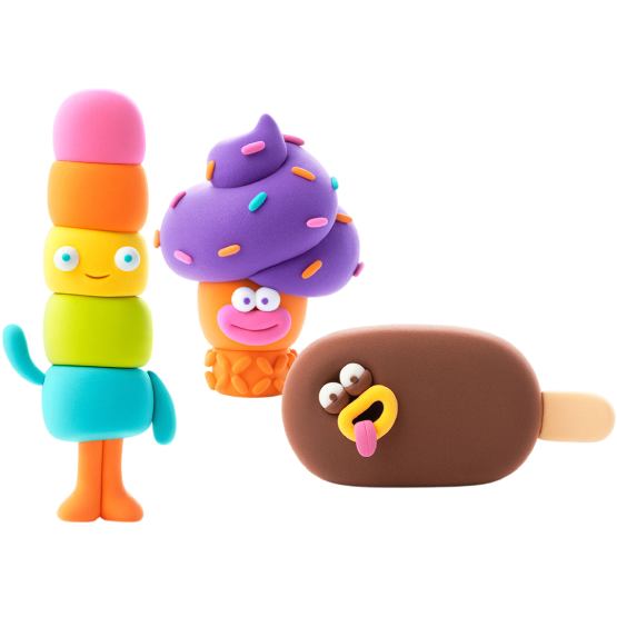 Набір для ліплення ЛІПАКА Класне морозиво: Тепледик, Торнадик, Чоко Бро (60056-UA01) Предмет вивчення логіка