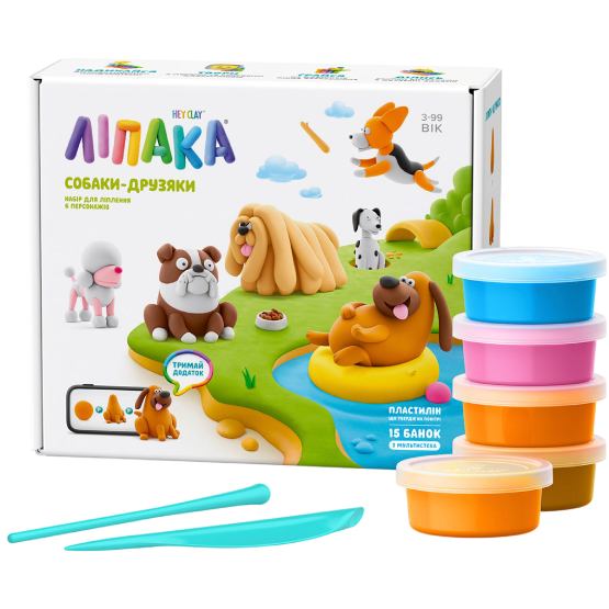 Набір для ліплення ЛІПАКА Собаки-друзі (15030-UA01) Предмет вивчення логіка