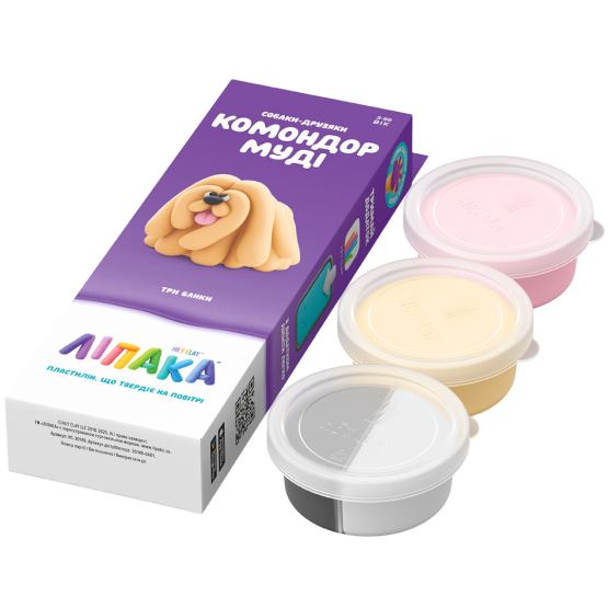 Набір для ліплення ЛІПАКА Собаки-друзі: Комондор Муді (30149-UA01) Предмет вивчення логіка