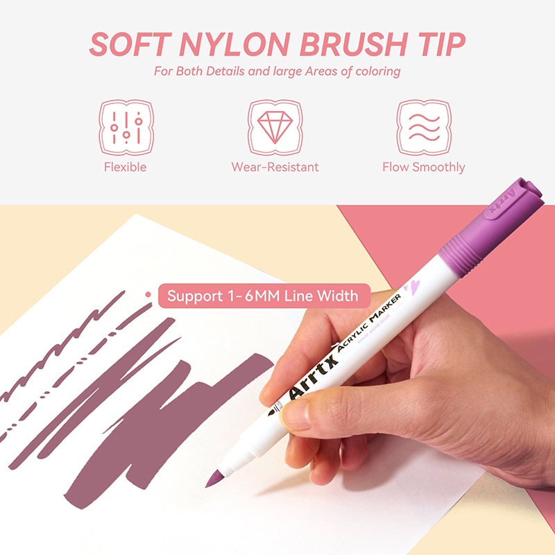 Внешний вид Акриловые маркеры ARRTX 30c Brush Tip Оттенки кожи 30 цветов (LC304318)