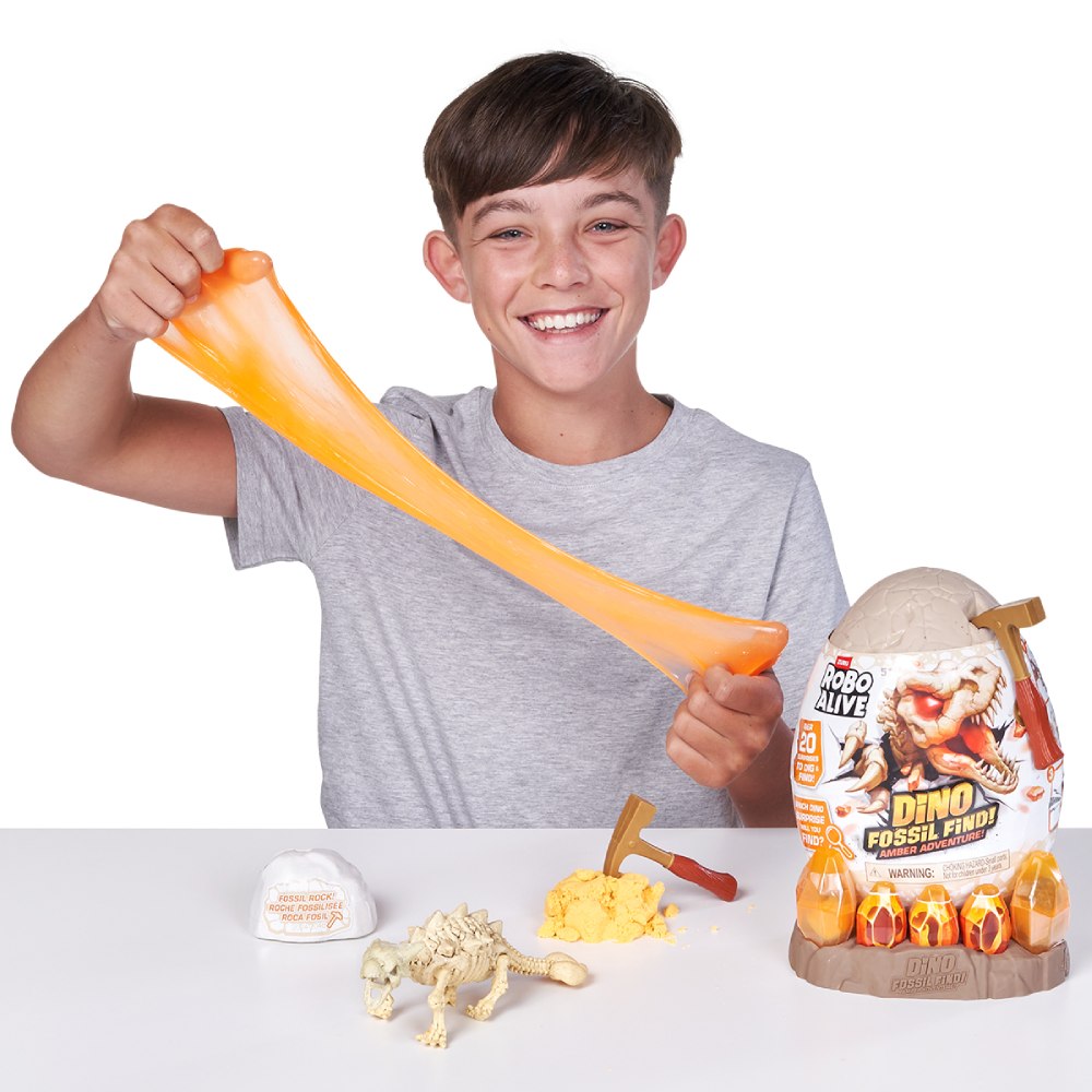 Фото Набір-сюрприз Pets & Robo Alive Бурштинові розкопки динозавра (71153)