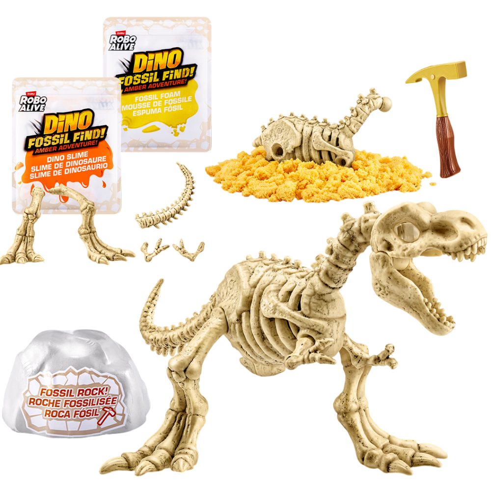 Набір-сюрприз Pets & Robo Alive Бурштинові розкопки динозавра (71153) Предмет вивчення природознавство