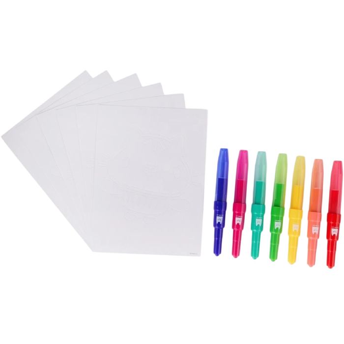 Набір для творчості GABBY'S DOLLHOUSE Спрей-ручки з трафаретами (GD23364) Матеріал пластик