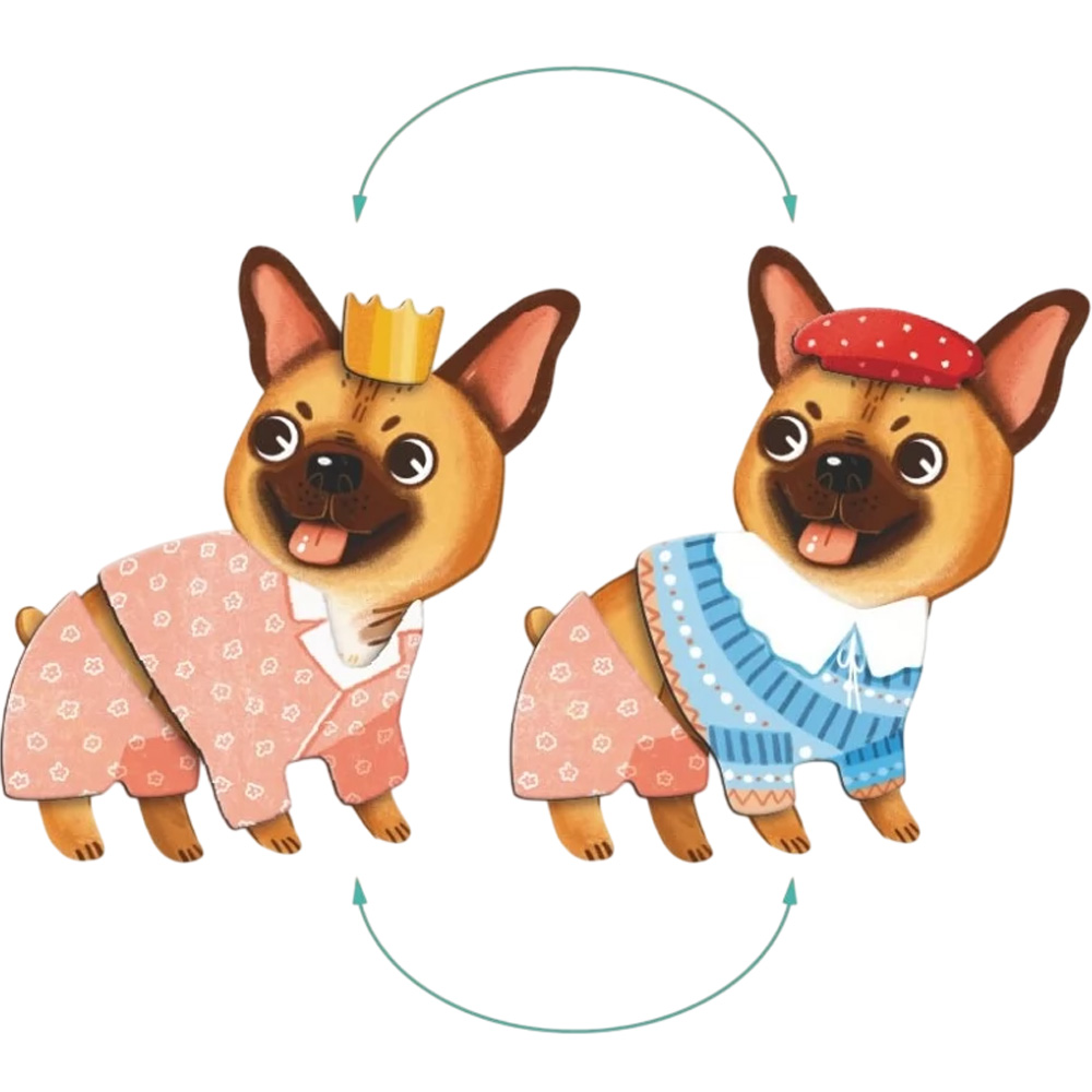 Фото Магнитная игра DODO Одевалка Забавные псы (200278)