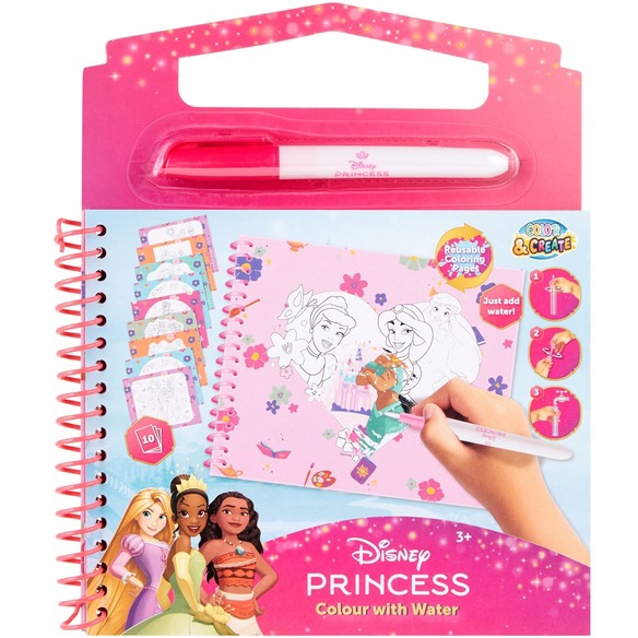Розмальовка DISNEY Princess водна 10 аркушів (DP24354)