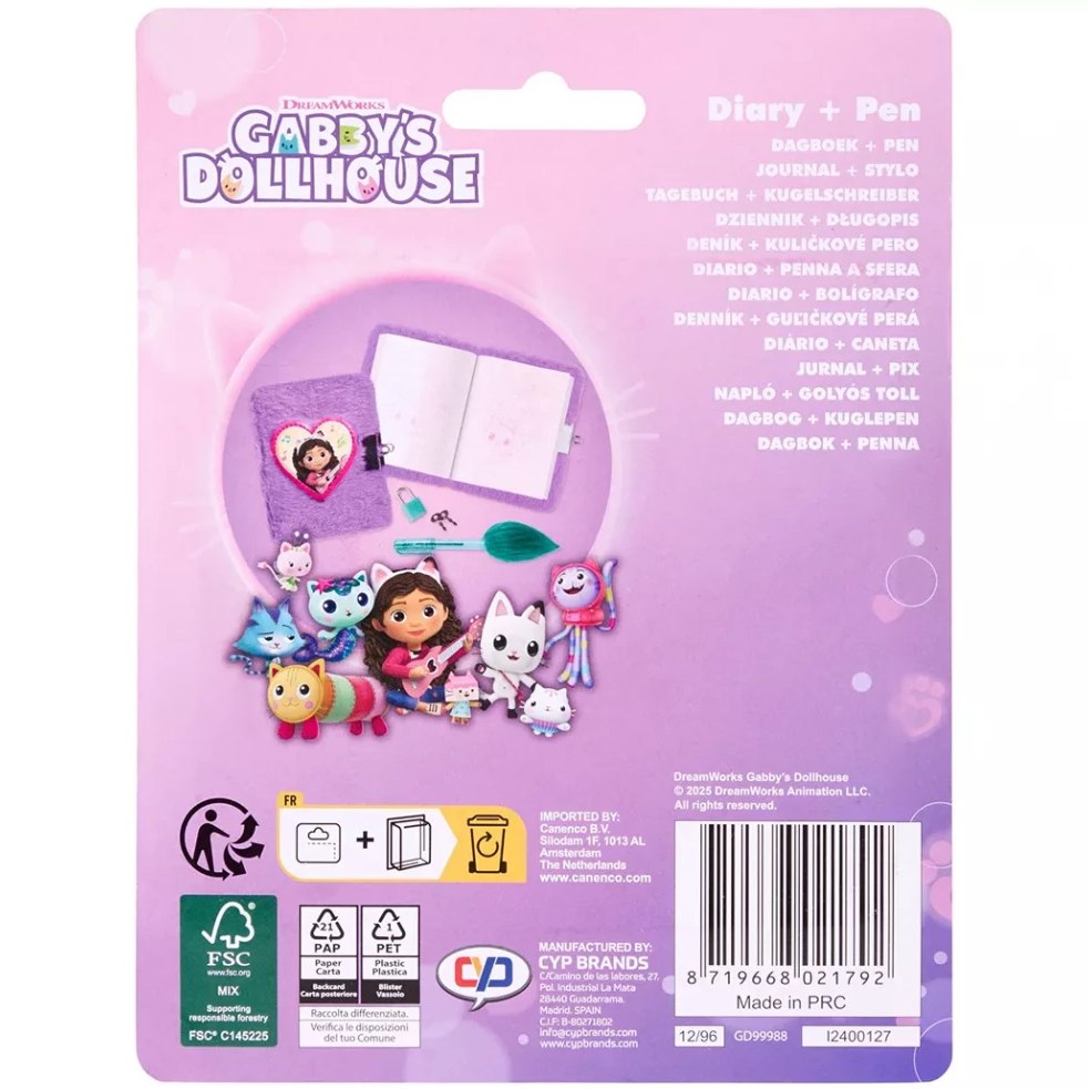 Блокнот GABBY'S DOLLHOUSE з ручкою (GD99988) Матеріал папір