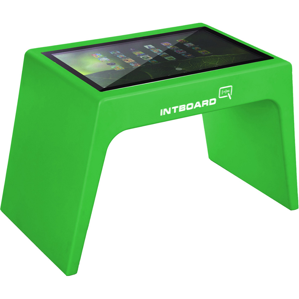 Інтерактивний стіл INTBOARD ZABAVA 32" 2.0 UF Green (10565049) Додатково діагональ екрану 32", технологія ємнісна мультитач до 10 дотиків, співвідношення сторін 16:9, роздільна здатність екрану 1920×1080 (full hd), кут огляду 178°/178°, яскравість 450 кд/м², вбудований wi-fi. 