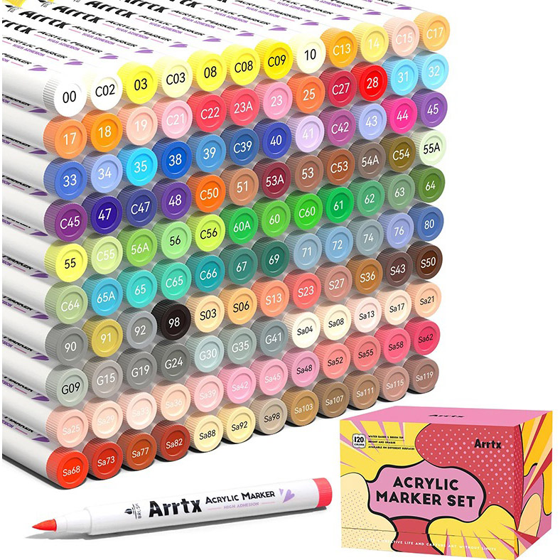 Акрилові маркери ARRTX AACM-05120A 120 кольорів Для кого універсально