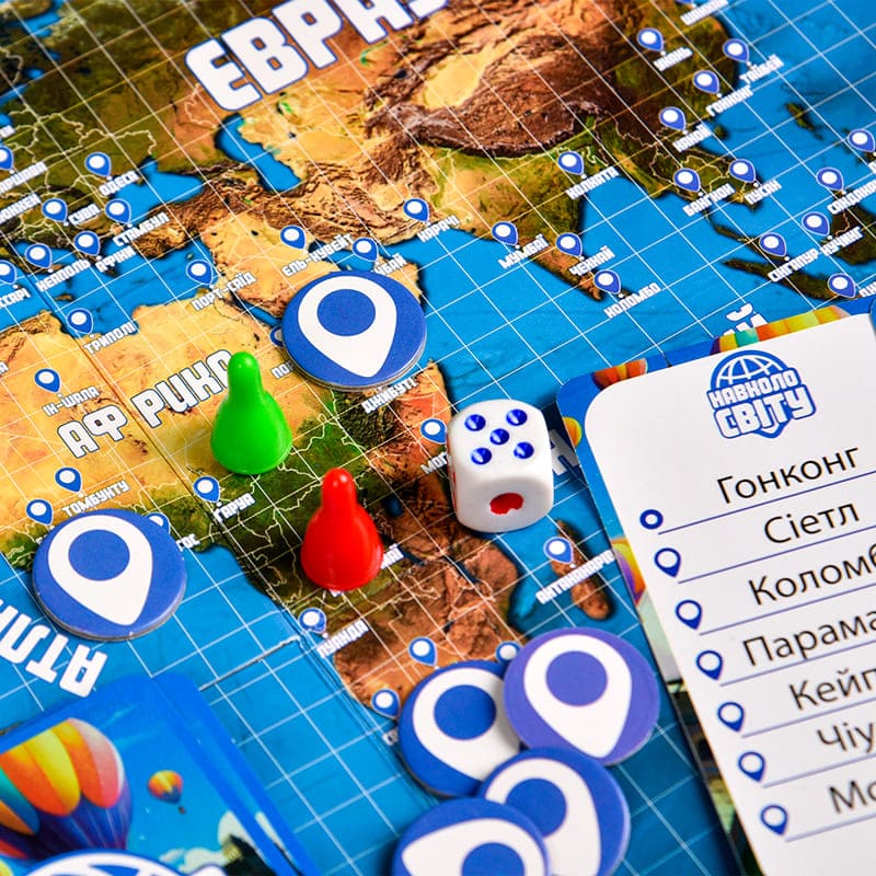 Фото Настільна гра STRATEG Навколо світу небесні пригоди (30502)