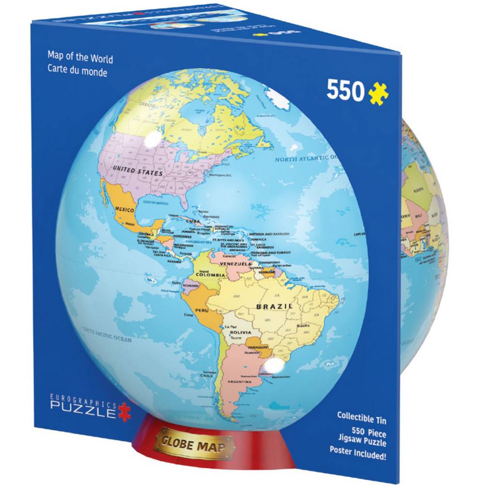 Пазл EUROGRAPHICS Карта світу подарункова коробка 550 ел. (8551-5863)