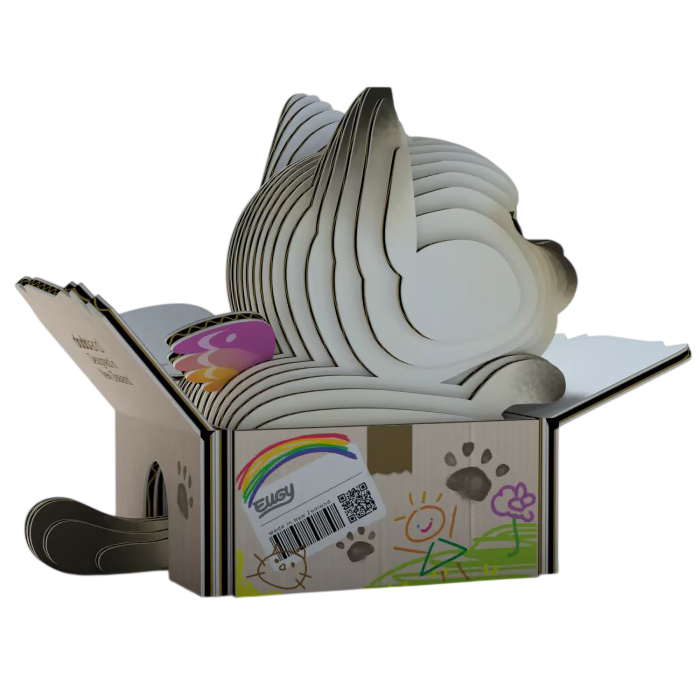 3D пазл EUGY Зоопарк Кошеня сіамське (XEG-088) Пазли тривимірний