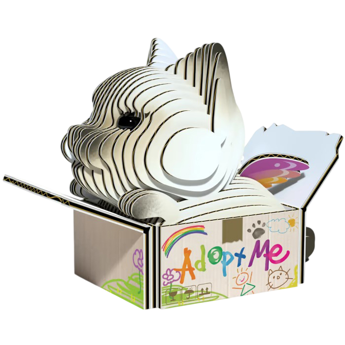 3D пазл EUGY Зоопарк Кошеня сіамське (XEG-088) Для кого універсально