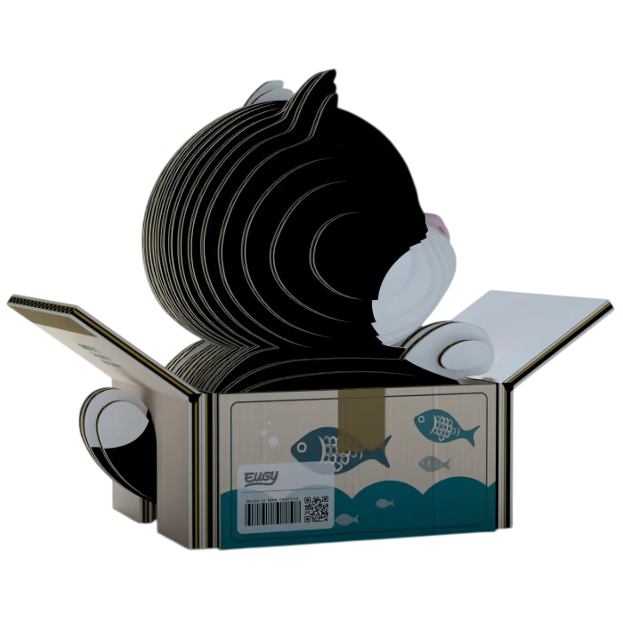 3D пазл EUGY Зоопарк Кошеня чорно-біле (XEG-089) Пазли тривимірний