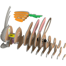 3D пазл EUGY Зоопарк Кролик (XEG-071)