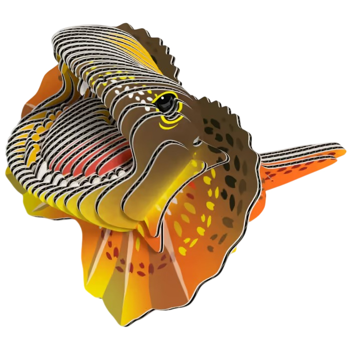 3D пазл EUGY Зоопарк Плащеносна ящірка (XEG-108) Для кого універсально