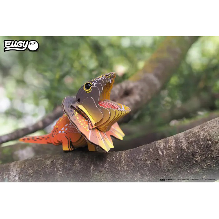Зовнішній вигляд 3D пазл EUGY Зоопарк Плащеносна ящірка (XEG-108)