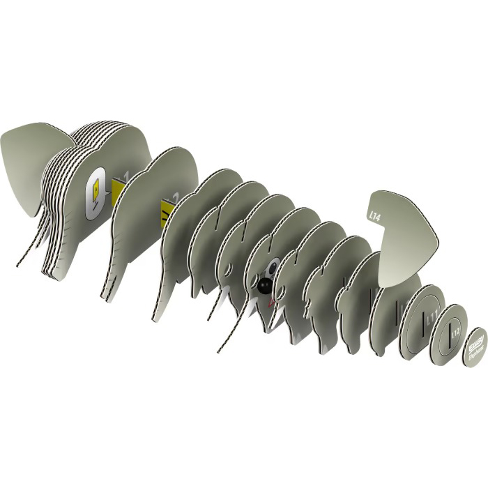 3D пазл EUGY Зоопарк Слон (XEG-010) Для кого універсально