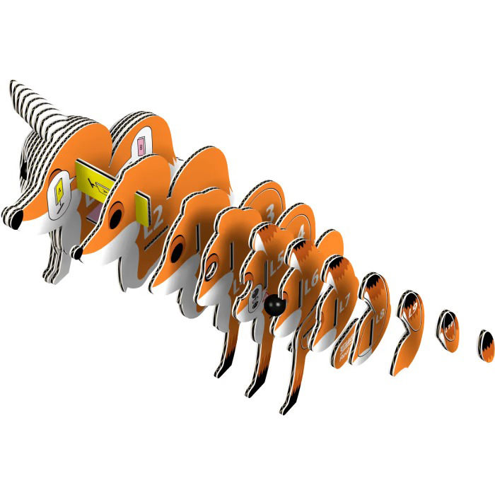 3D пазл EUGY Зоопарк Червона лисиця (XEG-072) Для кого універсально