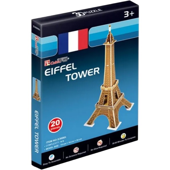 3D пазл CUBIC FUN Эйфелева башня мини (S3006h) Предмет изучения логика 