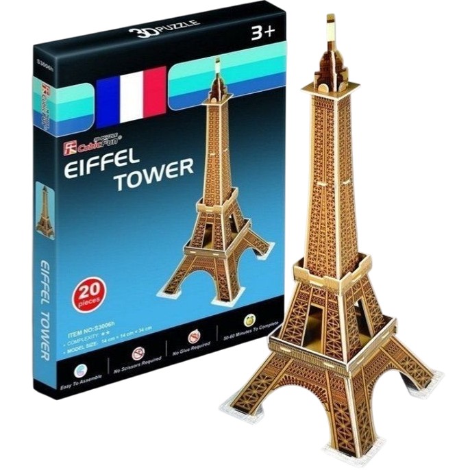 3D пазл CUBIC FUN Эйфелева башня мини (S3006h)