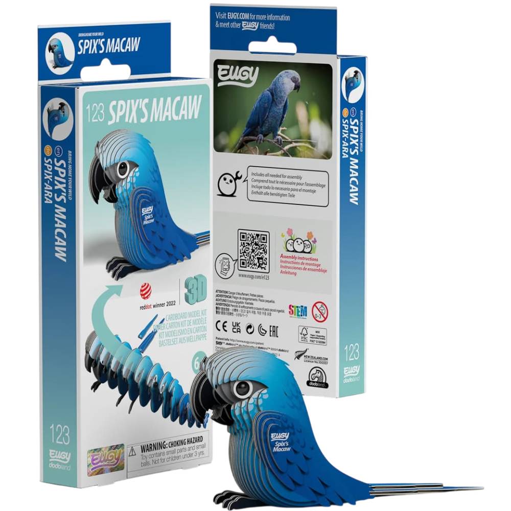 Пазл 3D EUGY Зоопарк Маленький синій ара (XEG-123) Пазли тривимірний