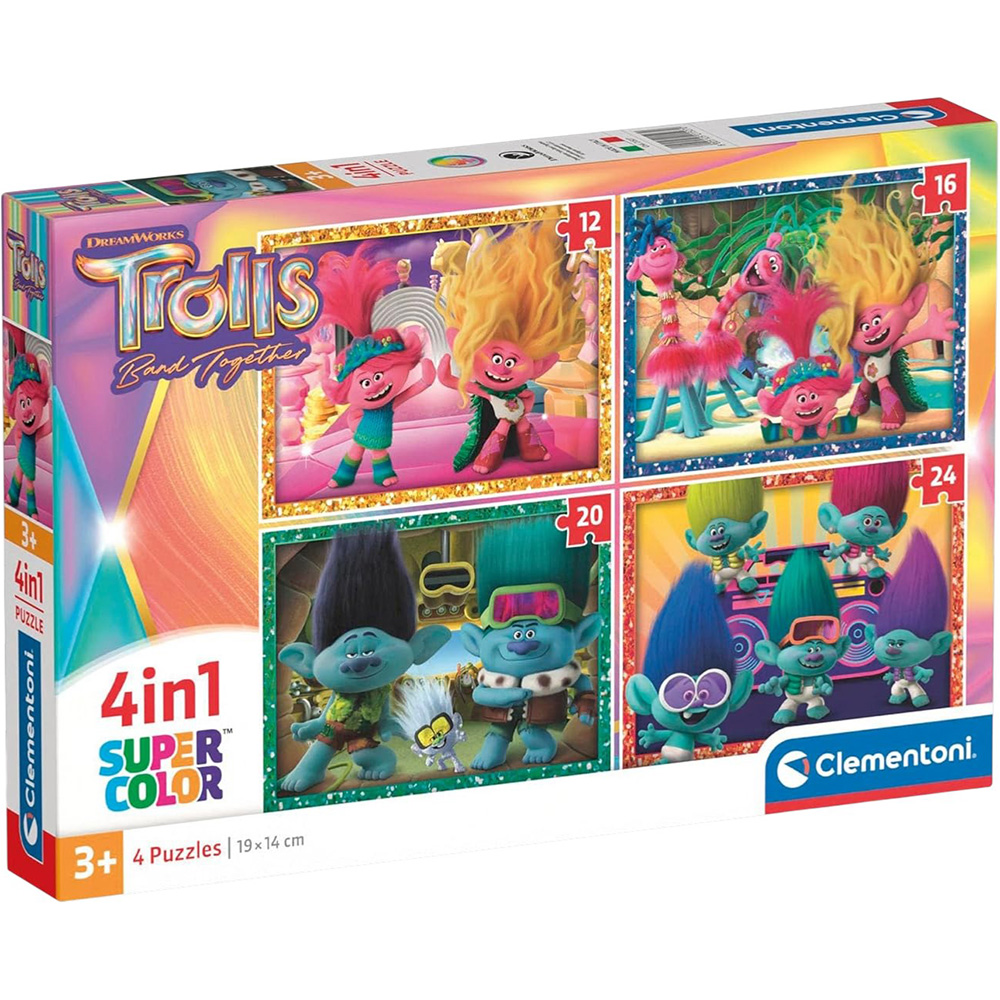 Пазл CLEMENTONI 4 in 1 Trolls (21527)